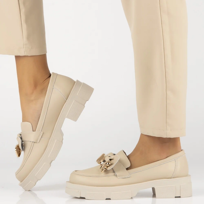 Leather shoes Filippo DP6101/25 BE beige