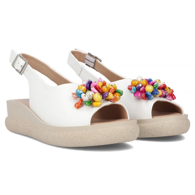 Leather sandals Filippo DS6983/25 WH white