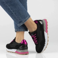 Skórzane sneakersy Filippo DP7927/26 BK FH czarne