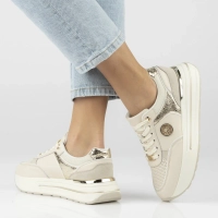 Leather sneakers Filippo DP7773/26 BE beige