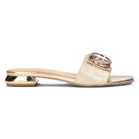 Skórzane klapki Filippo 118 złote