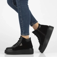 Leather ankle boots DBT6460/24 BK black