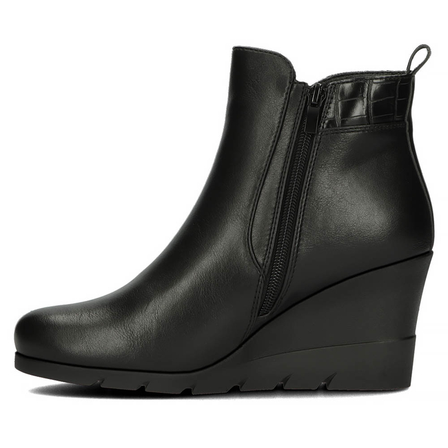 Botki na koturnie Filippo DBT4038/22 BK czarne