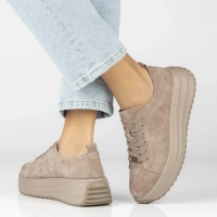 Leather sneakers Filippo DP8339/26 BE beige