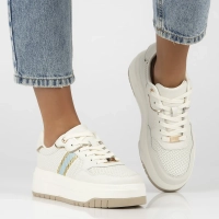 Skórzane sneakersy Filippo DP6725/25 WH BL białe