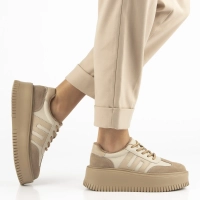 Leather sneakers Filippo DP7111/25 BE Beige