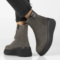 Leather ankle boots Filippo DBT6392/25 GR grey