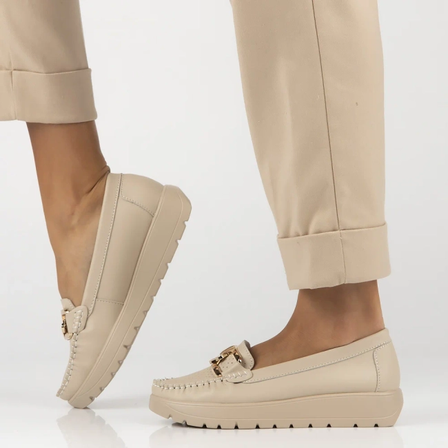 Leather loafers Filippo DP6827/25 BE beige