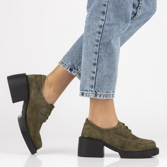 Leather shoes Filippo DP4919/23 KH khaki