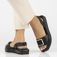 Leather sandals Filippo DS3902/22 BK black