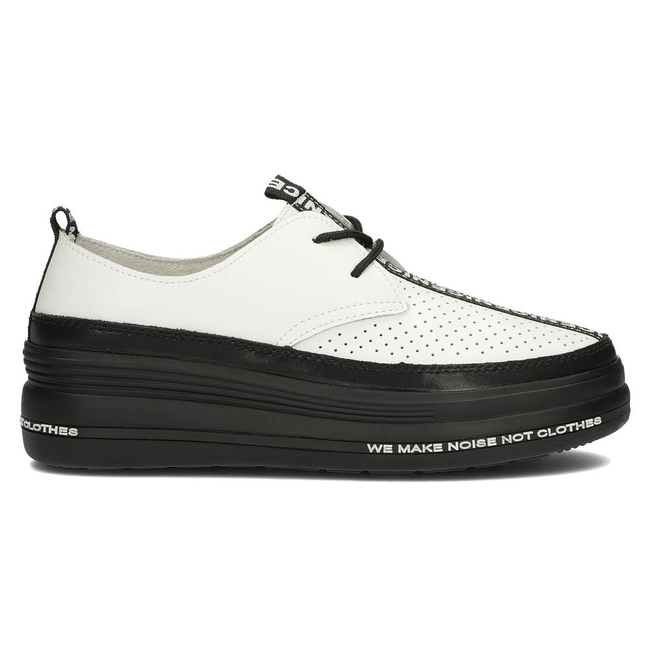 Skórzane półbuty Filippo DP3624/22 WH białe