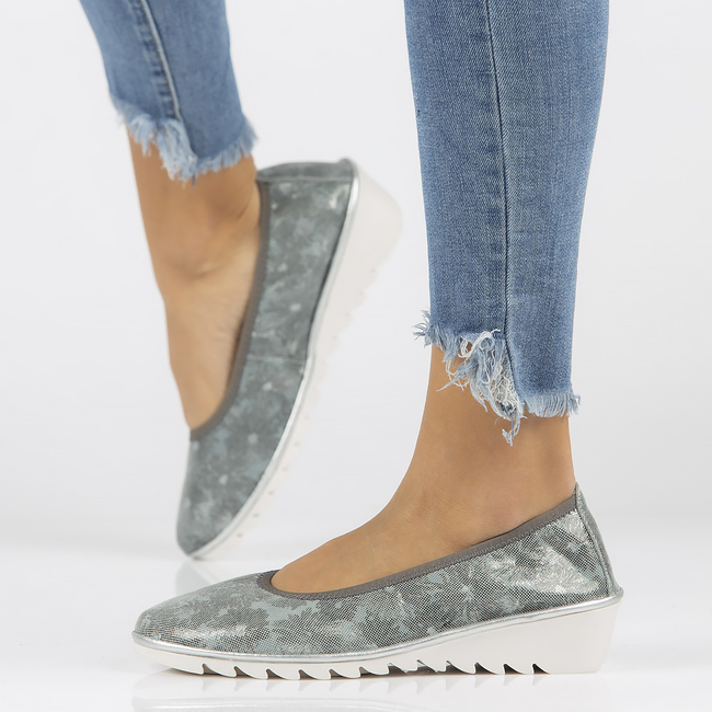 Skórzane półbuty Filippo DP046/18 GR FL szare