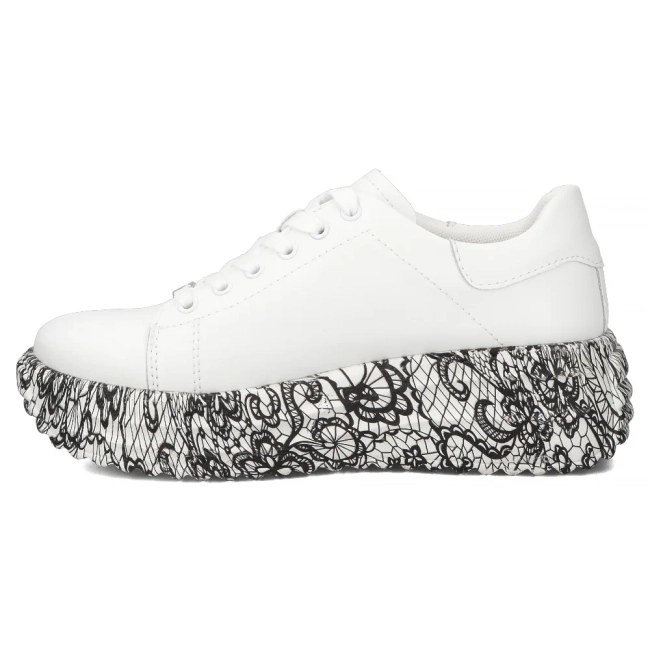 Leather sneakers Filippo DP7507/26 WH BK white
