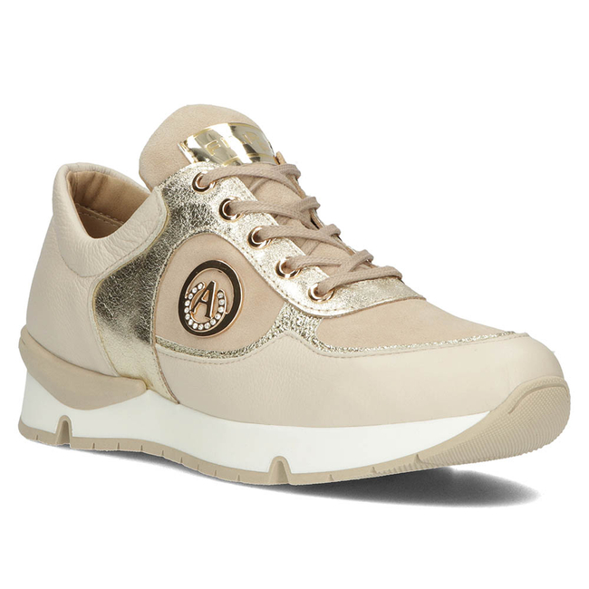 Skórzane sneakersy Filippo 141 beżowe