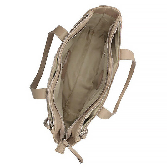 Handbag Toscanio Shopper Leather C268 beige