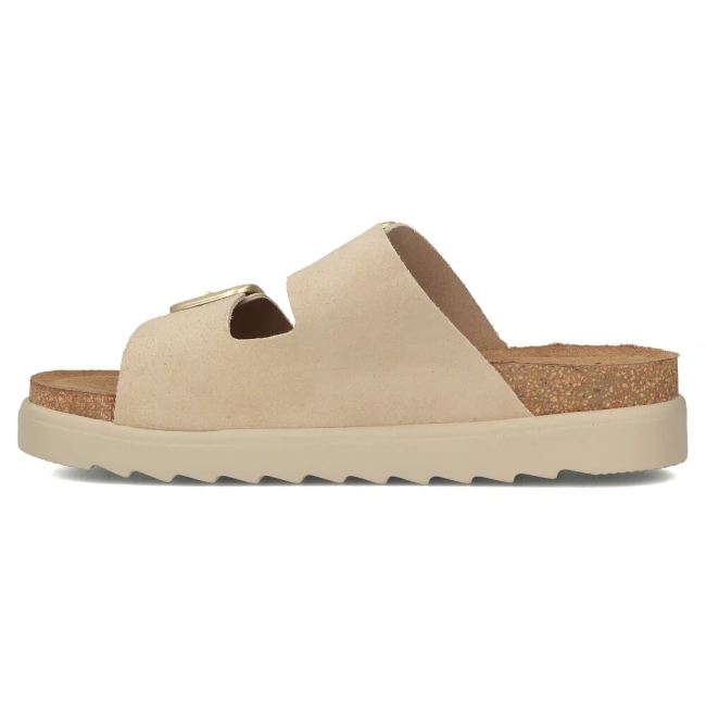 Leather slippers Yokono TUNEZ-130 SERRAJE CRUDO beige