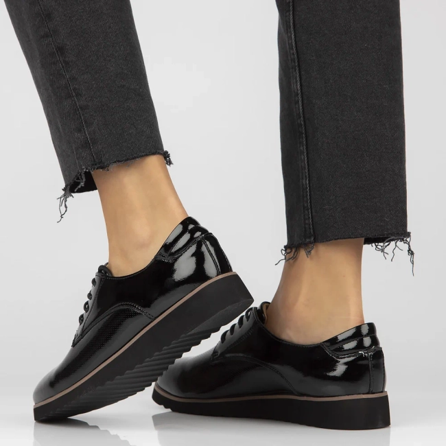 Skórzane półbuty Filippo DP4796/23 BK czarne