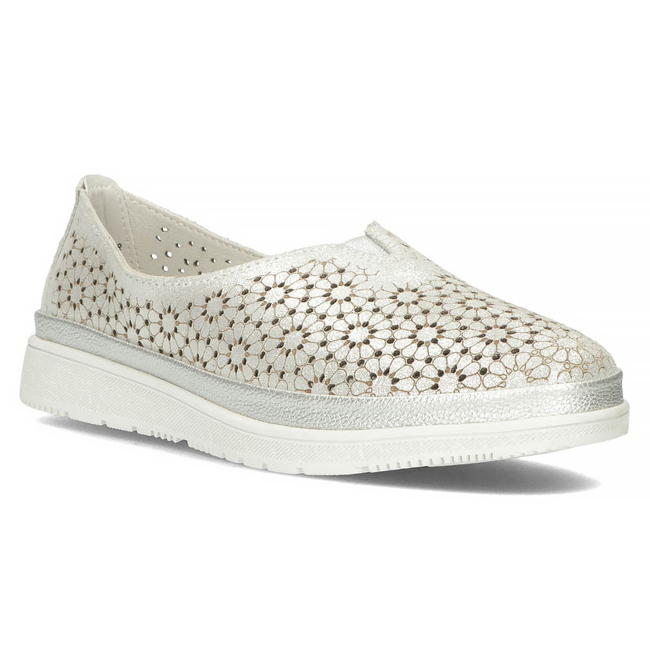 Półbuty Filippo DP1400/20 SI srebrne