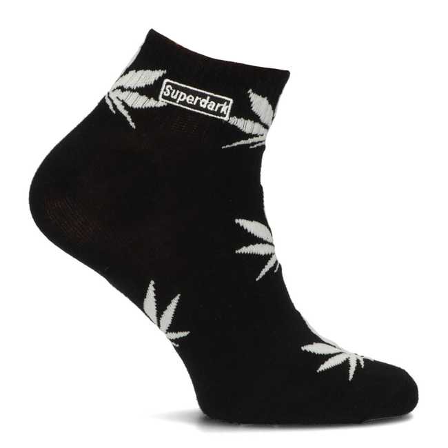 Men's Feet black- white leaves