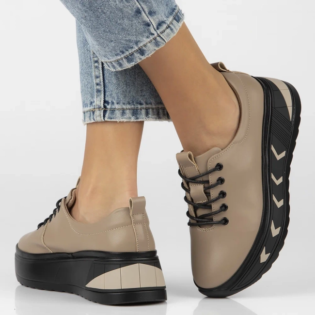 Skórzane sneakersy Filippo DP6427/24 TP taupe