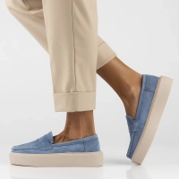 Leather shoes Filippo DP6152/24 BL blue