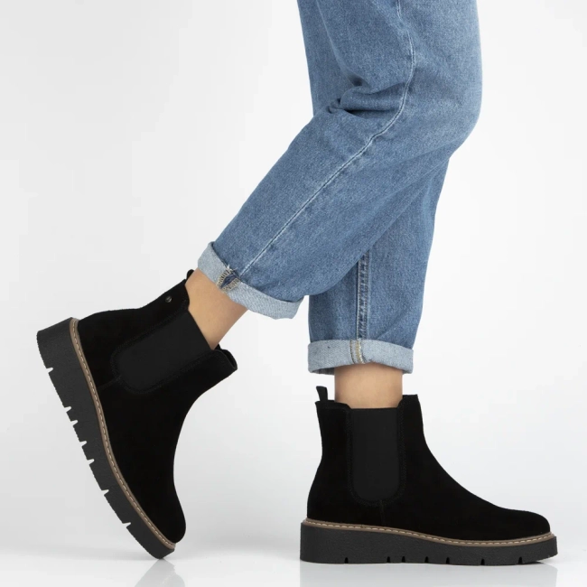 Leather ankle boots Filippo DBT7261/25 BK black