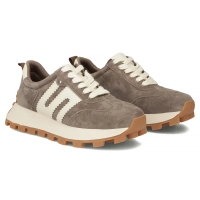 Skórzane sneakersy Filippo DP6743/26 TP taupe