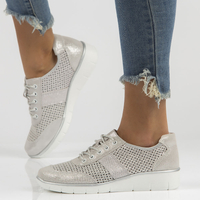 Leather shoes Filippo DP028/23 SI silver