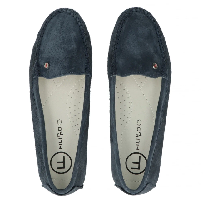 Leather loafers Filippo DP2037/25 NV RD navy