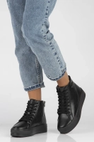 Leather ankle boots DBT4708/24 BK black