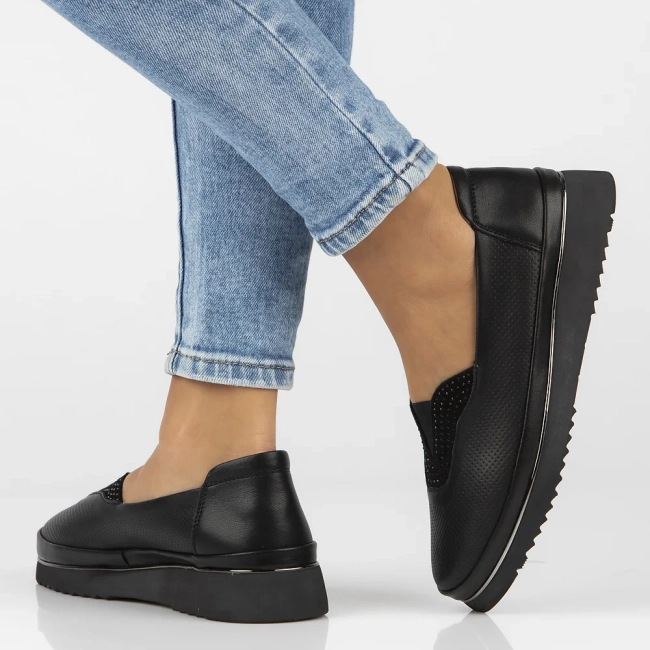 Leather shoes Filippo DP7000/25 BK black