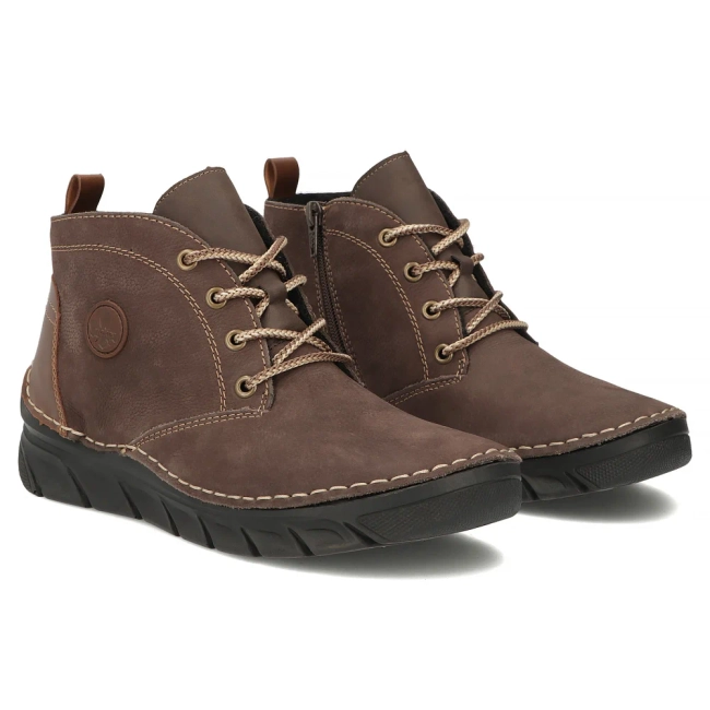 Leather boots Rieker 55036-25 brown