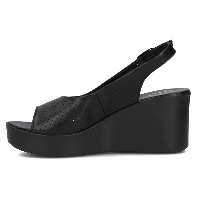 Leather sandals Filippo DS6204/24 BK black