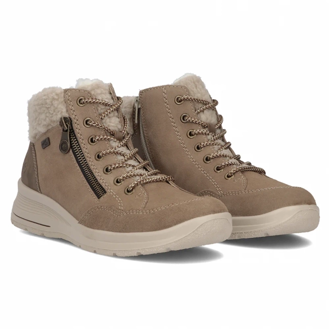 Leather ankle boots Rieker L7701-24 brown