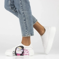 Leather sneakers Filippo DP6835/25 WH white