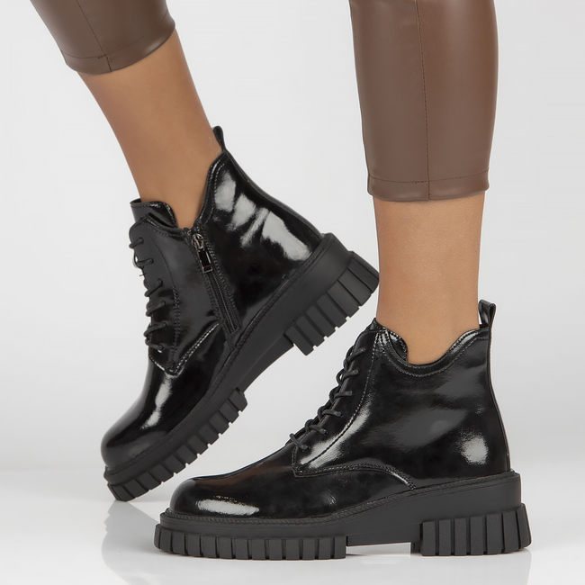 Leather boots Filippo DBT3963/22 BK black