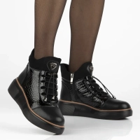 Leather ankle boots Filippo DBT7420/25 BK black