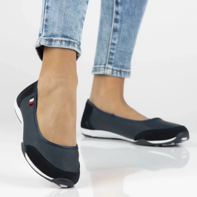 Leather shoes Filippo DP142/24 NV navy blue