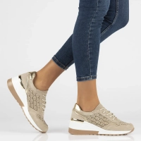 Skórzane sneakersy Filippo DP4669/24 BE beżowe