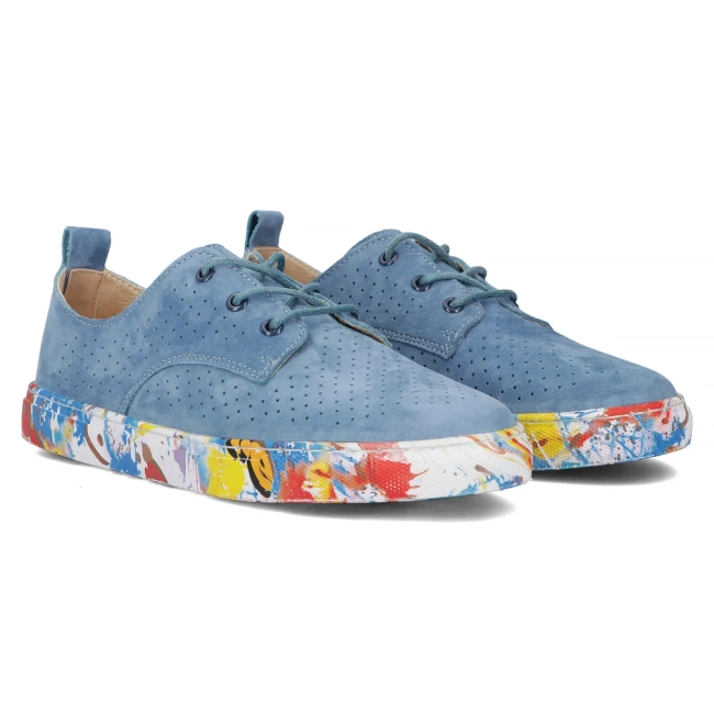 Leather shoes Filippo DP6206/24 BL blue