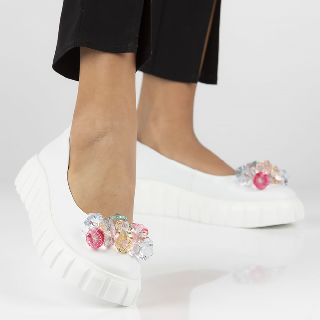 Leather shoes Filippo DP4682/23 WH white