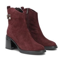 Leather ankle boots Filippo DBT8024/26 BG burgundy