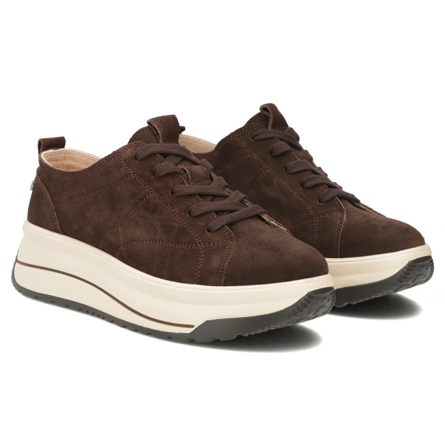 Skórzane sneakersy Filippo DP7959/26 D BR brązowe