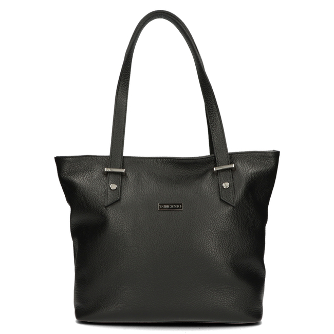 Torebka Toscanio Shopper Skórzany C60 czarna