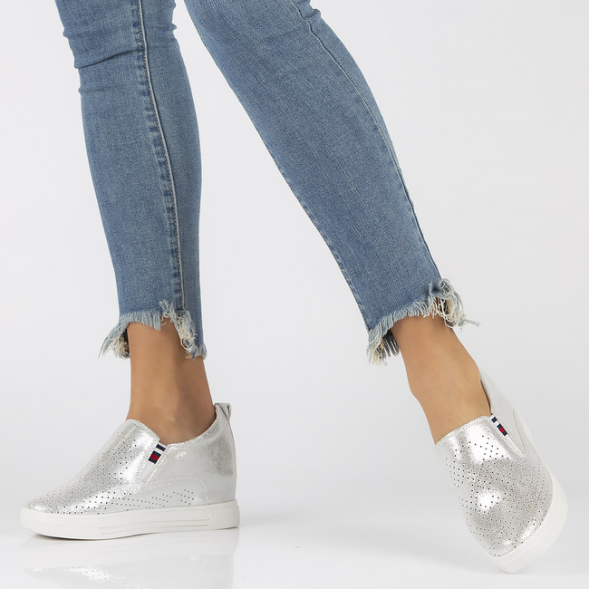 Leather shoes Filippo DP1356/22 SI silver