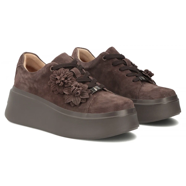 Leather sneakers Filippo DP7987/26 D BR brown