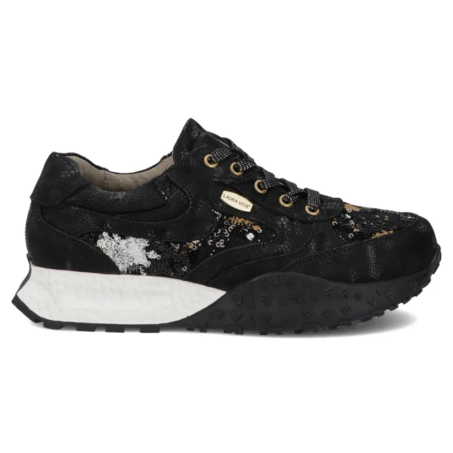 Skórzane sneakersy Laura Vita evitao 02 czarne