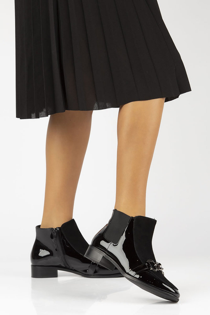 Leather ankle boots Sagan 4651 black