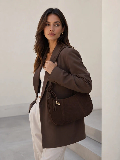 Dark brown handbag Nina