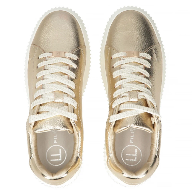 Leather sneakers Filippo DP6729/25 GO gold